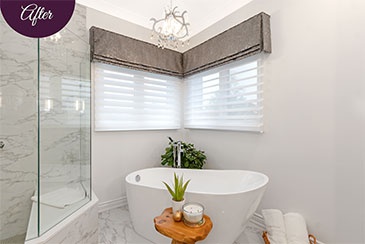 Room of the Month August 2021 by Sensational SEAMS - Bathroom Interiors, Window Shutters in Oshawa, ON