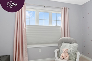 Room of the Month September 2021 by Sensational SEAMS - Honeycomb Window Shades, Drapes in Newcastle, ON